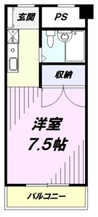 国立矢川マンション【206号室】の間取り