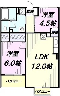 パレス土方【103号室】の間取り