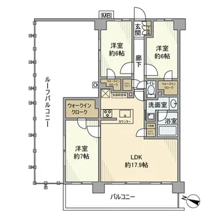 桜街道レジデンス【6階】の間取り