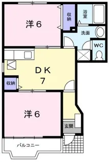 ソレアード【101号室】の間取り