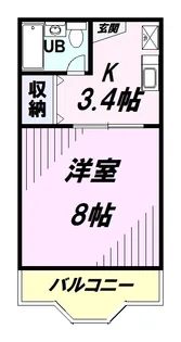 コーポニューパール【107号室】の間取り