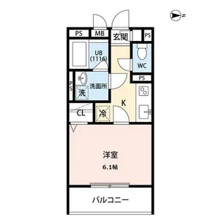 ラヴェニール国分寺【1階】の間取り