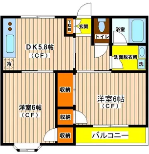 エミネンス国立【3階】の間取り
