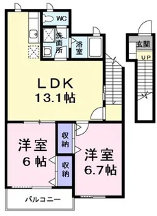 ディアプレイス2【2階】の間取り