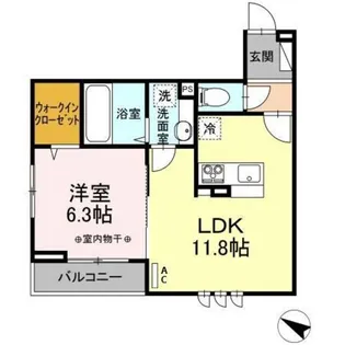 福生Halelea【2階】の間取り