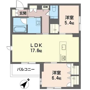 クレスティーク【2階】の間取り