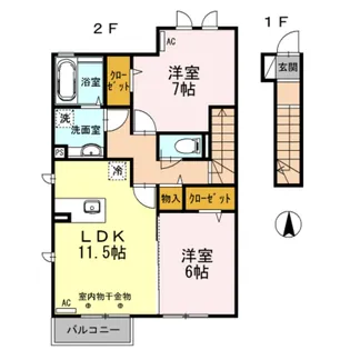 CAPE KANEKO A棟 【2階】の間取り