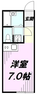 サニーグレイス国立【1階】の間取り
