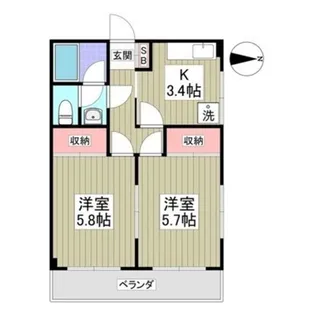 サンライズフジ【3階】の間取り