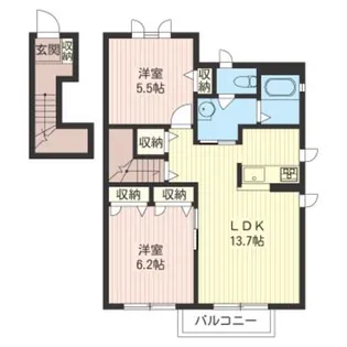 シャルマンS【2階】の間取り