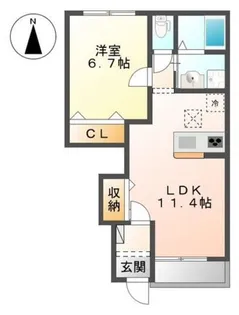 プランタン【102号室】の間取り