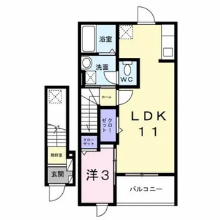 ヒカルサ東京立川【2階】の間取り