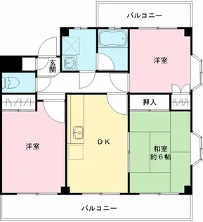 エステート小山第二【1階】の間取り