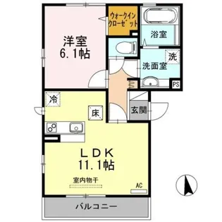 ソレアードS【1階】の間取り