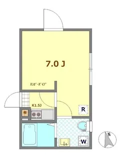 ソラ西国立【3階】の間取り