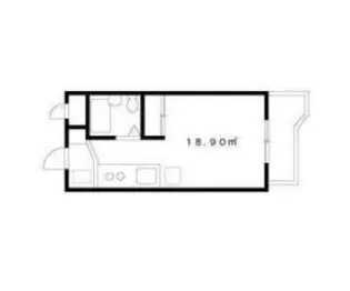 サンライズ国立【1階】の間取り