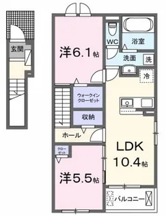 ヴェルドゥーラⅡ【2階】の間取り