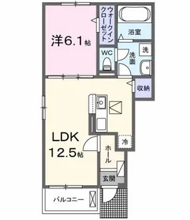 ヴェルドゥーラⅠ【1階】の間取り