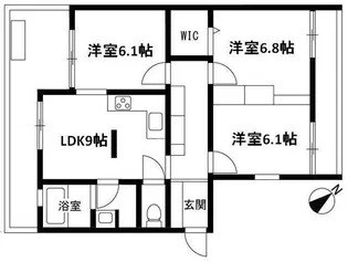 エルムコート【1階】の間取り
