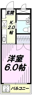 グリーンシャトル【203号室】の間取り