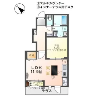 アスタルテ【1階】の間取り