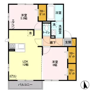 モダンコートF【2階】の間取り