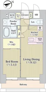 キングストンパレス立川【6階】の間取り