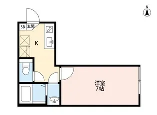 CAROLINA立川【2階】の間取り