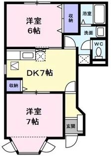 ビューラーカスミ【1階】の間取り