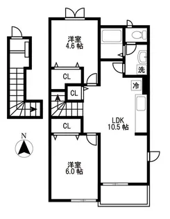 オリーブ コンフォート【2階】の間取り
