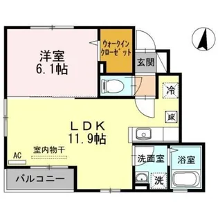 ワイズベル【1階】の間取り