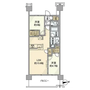 プラウドシティ国立【4階】の間取り
