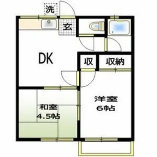 旭が丘コーポ【2階】の間取り
