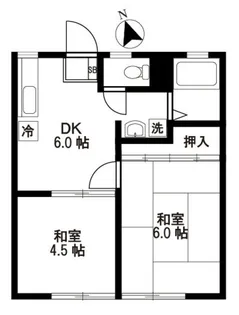 ハーモニーハイツ【1階】の間取り