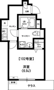 リブリ・国立東【1階】の間取り