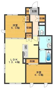 ヴァンベール【1階】の間取り