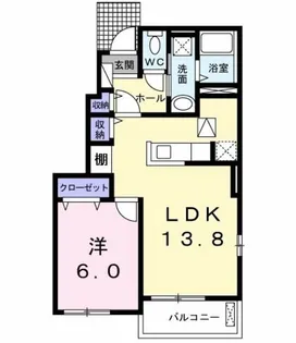 コンフォール【1階】の間取り