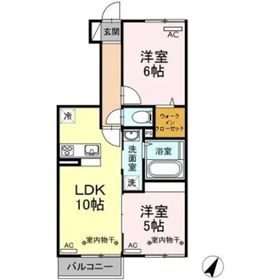シャイン昭島【1階】の間取り