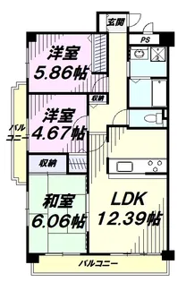 ラフィネ立川【11階】の間取り