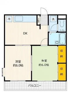エステート小山第一【203号室】の間取り