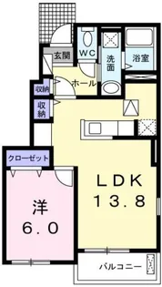 オーベルジーヌ【1階】の間取り