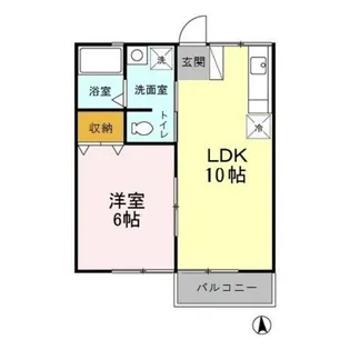 シティハイムメイプル【2階】の間取り