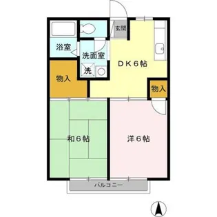 ルミエールミツトヨ B【101号室】の間取り
