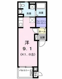 レリア立川【2階】の間取り