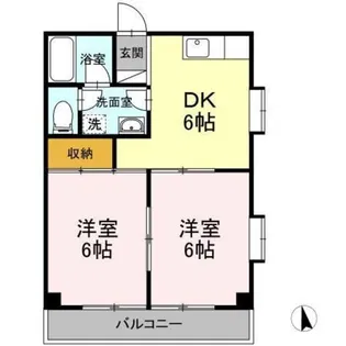 守屋ハイツ【103号室】の間取り