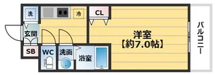 エスリードレジデンス都島シティフロント【6階】の間取り