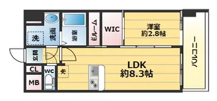 セレニテ天六ミラク【5階】の間取り