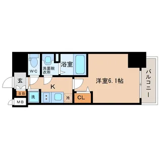 プレサンス塚本駅前【15階】の間取り