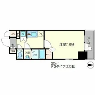 エスリード心斎橋LUXUE【14階】の間取り