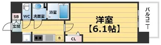 プレサンス大阪同心メゾヴィータ【9階】の間取り